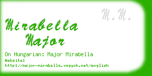 mirabella major business card